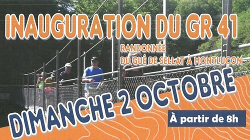 Inauguration du GR41 - inscription avant le 15/09