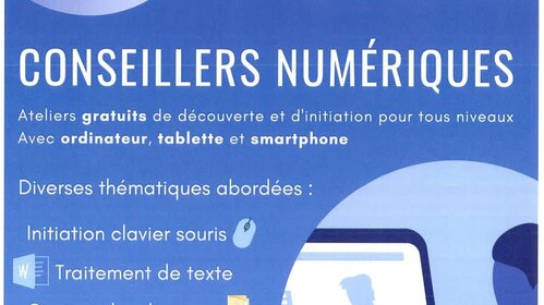 Conseillers numériques - Ateliers gratuits